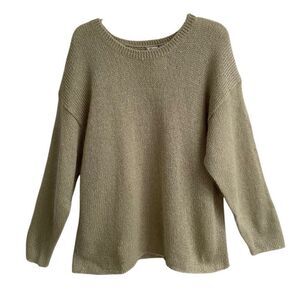 Vintage Bass Y2K mohair blend crewneck sweater men’s L taupe tan‎ New Deadstock